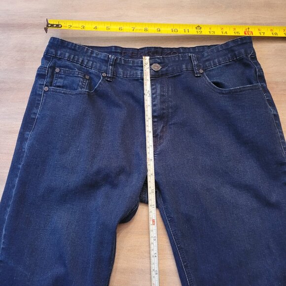 Perruzo Skinny Fit Denim Men’s Jeans Size 34x30 Dark Wash - Picture 9 of 11